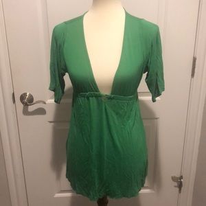 Soprano green lowcut shirt size small